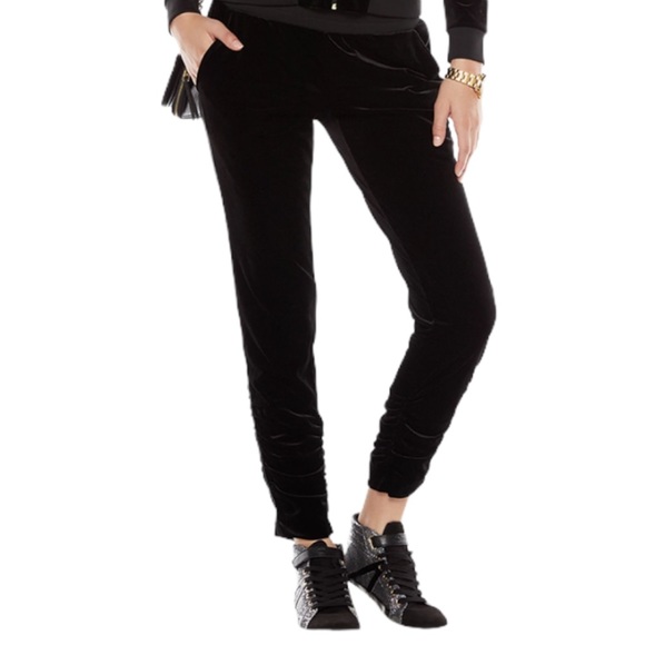 Juicy Couture Pants - Juicy Couture Ruched Velvet Jogger Pants (XL)